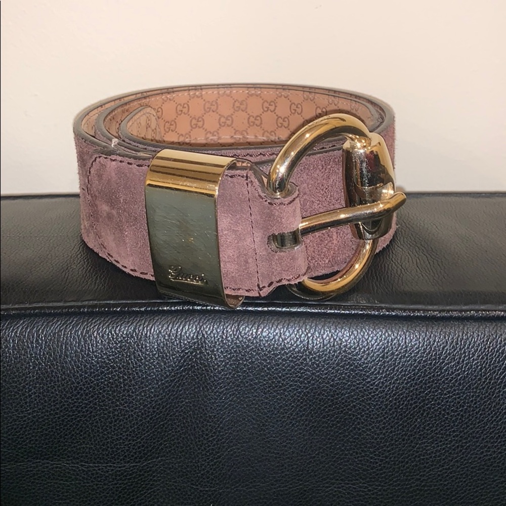 Gucci suede belt.